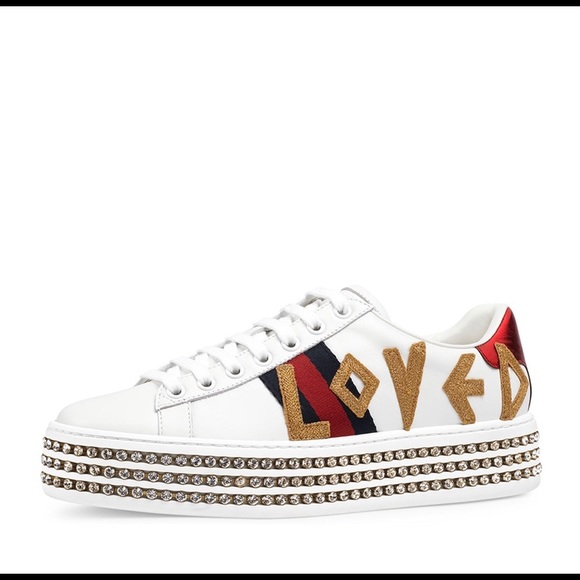 gucci crystal platform sneakers